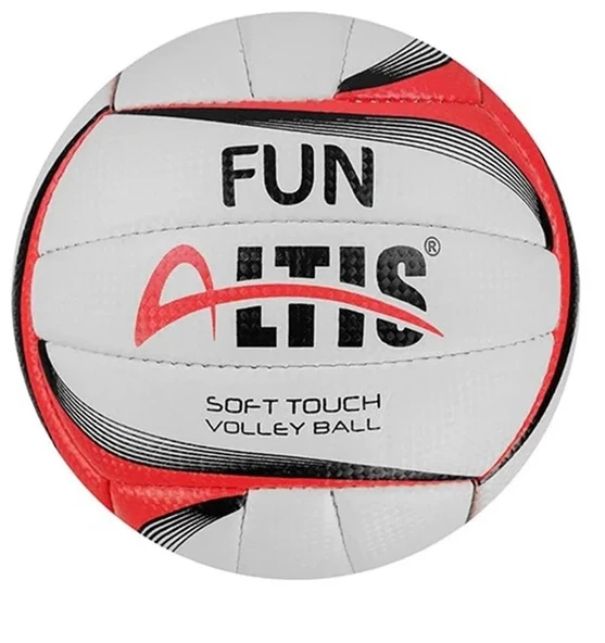 ALTIS FUN VOLEYBOL TOPU NO5 KIRMIZI SİYAH BEYAZ ürün görseli 1
