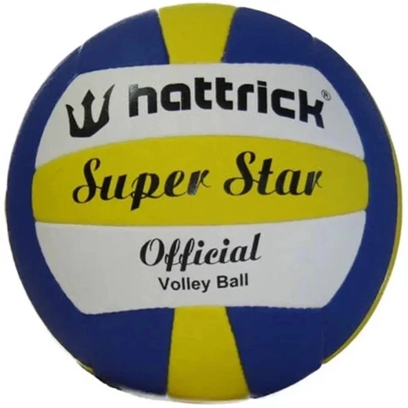 HATTRICK SUPERSTAR VOLEYBOL TOPU NO5 SARI LACİVERT BEYAZ ürün görseli 1