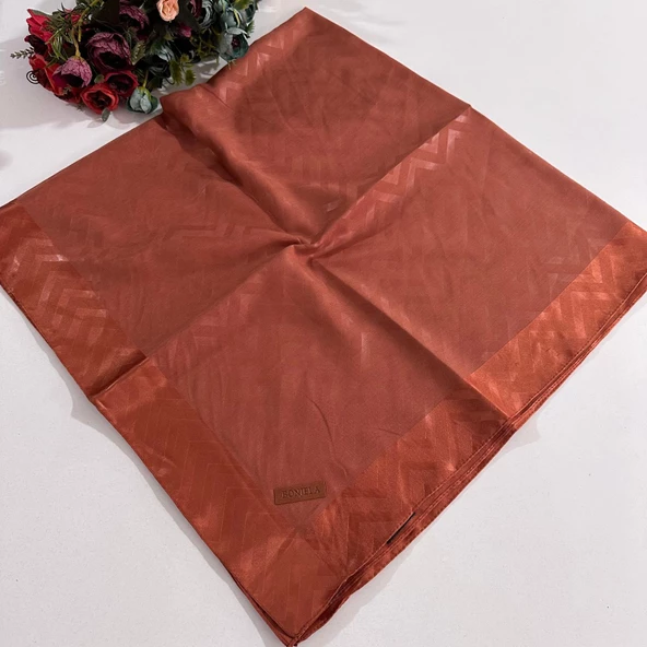 Bonjela Lento Eşarp Geometrik Desen Tarçın LNT0322 ürün görseli 1