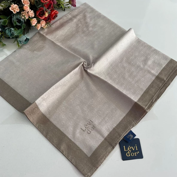 Levidor Premium Monogram Eşarp Vizyon-Fondöten GX0212 ürün görseli 1