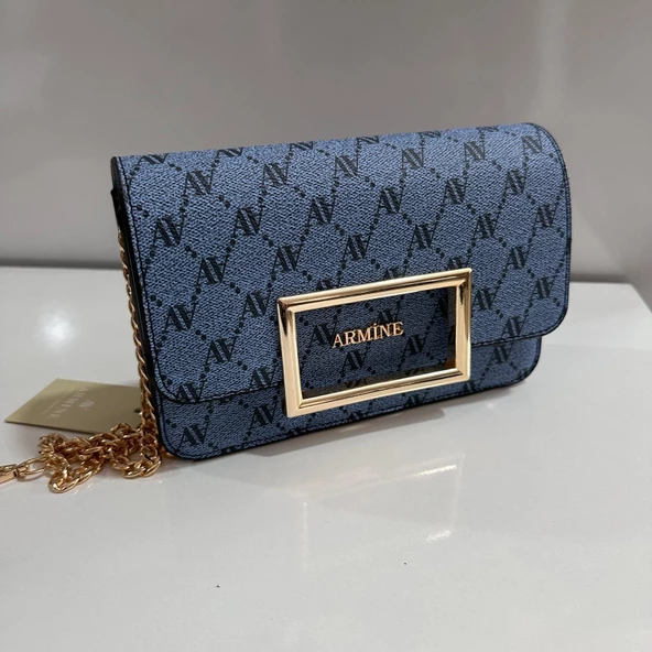 Armine Bayan Çanta Noktalı Mavi AR3805 ürün görseli 1