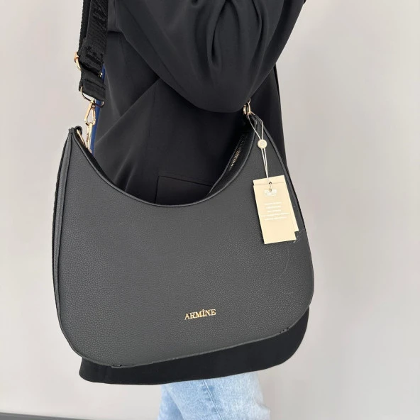 Armine Bayan Çanta Siyah Düz AR38701 ürün görseli 1