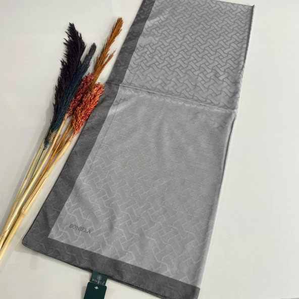 Bonjela Monogram Şal Gri-Koyu Gri JZ0303 ürün görseli 1