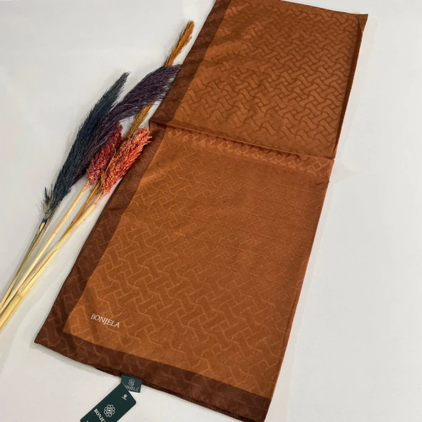 Bonjela Monogram Şal Karamel-Kahve JZ0305 ürün görseli 1