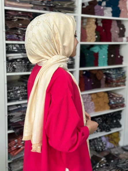 G Desen Çift Taraflı Premium Jakar Şal JSP0108 ürün görseli 1