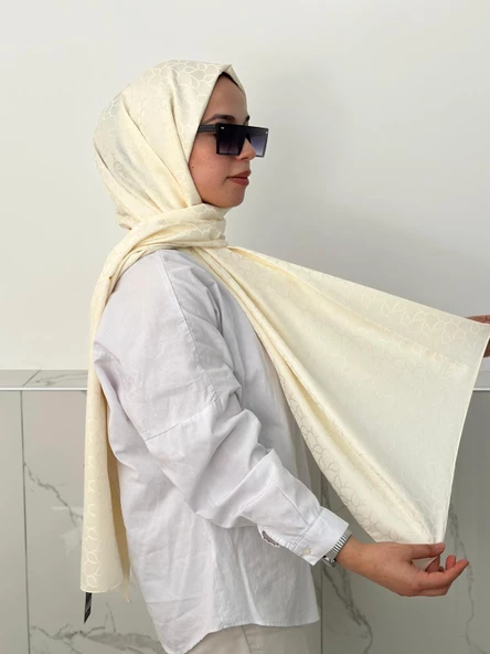 Locella Jakar Şal Krem JSL1212 - Resim 2
