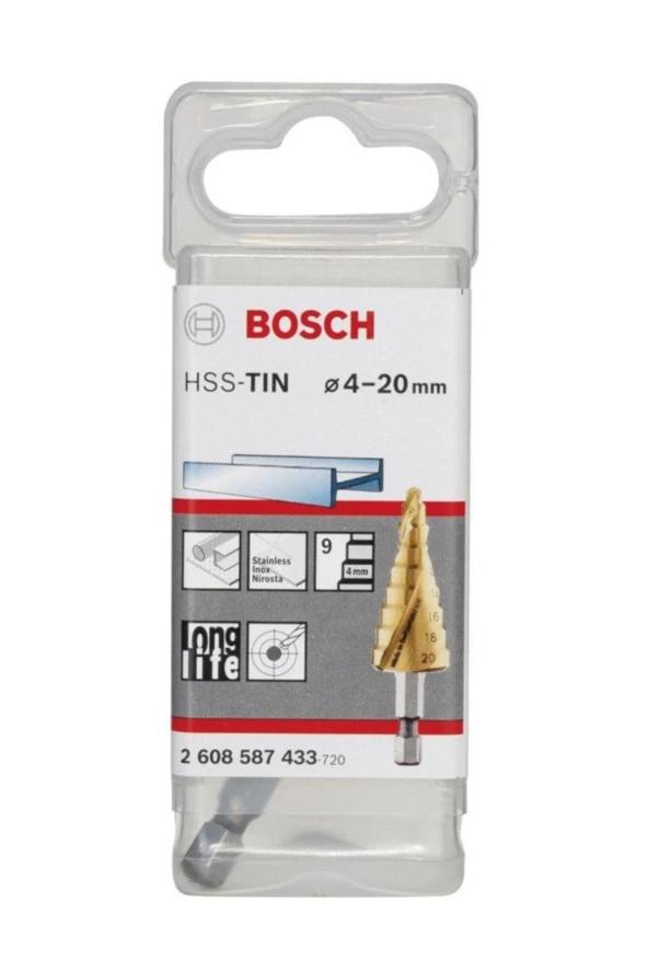 Bosch Hss-Tin 9 Kademeli Matkap Ucu 4-20 Mm ürün görseli 1