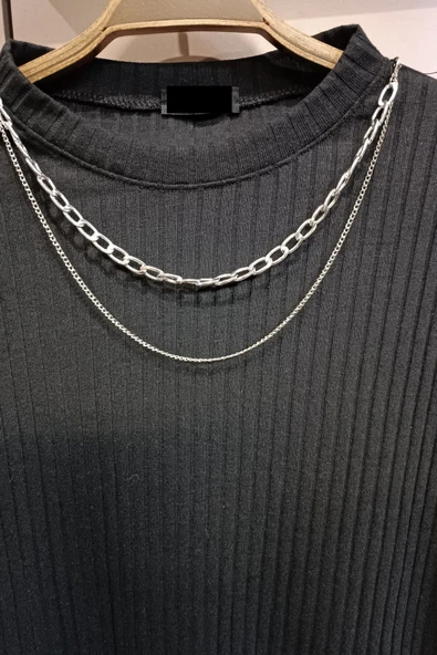Kadın 2 Parça Metal Kolye ürün görseli 1
