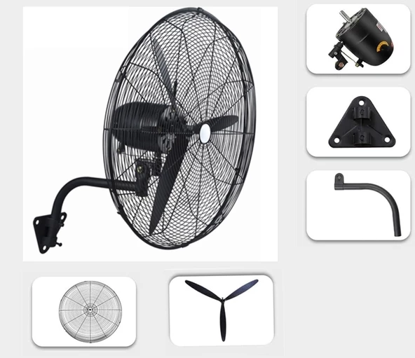 Ventus VS3010D Mega Boy 30" Vantilatör Sanayi Tipi 150W Duvar Tipi - Resim 5