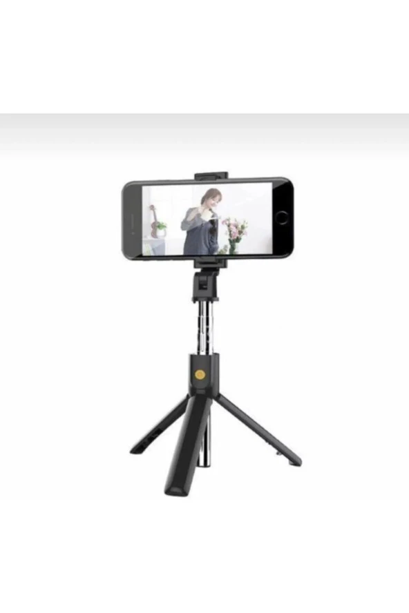 Uzaktan Kumandalı Bluetooth Selfie Çubuğu - 3 Ayaklı 60 cm Tripod - K07 ürün görseli 1