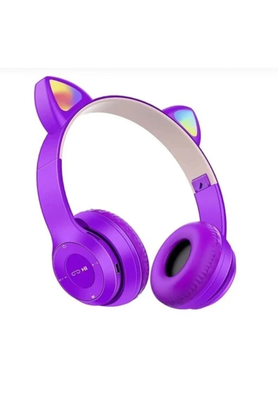 AbaTech NOVA Y70 HUAWEİ- NOVA 8İ HUAWEİ UYUMLU P47M MOR KEDİLİ BLUETOOTH KULAKLIK ürün görseli 1