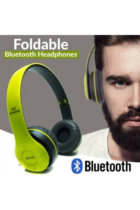 AbaTech A24 - A25 P47 YEŞİL BLUETOOTH KABLOSUZ KULAKLIK - Resim 3