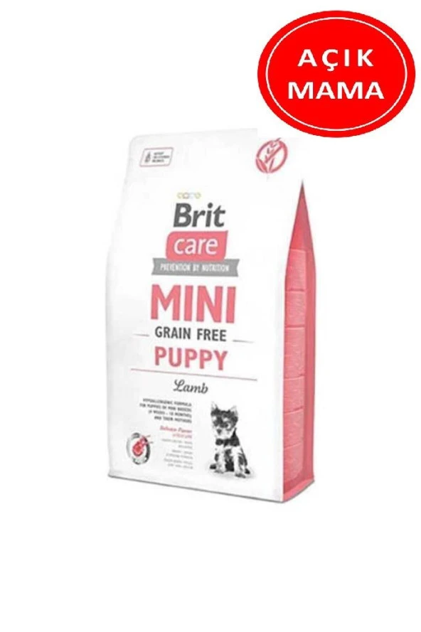 Brit Care Hypoallergenic Mini Kuzu Etli Tahılsız Yavru Köpek Maması 1 Kg AÇIK ürün görseli 1