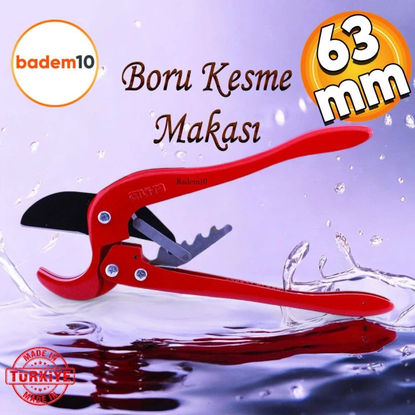 Vira Pvc Profesyonel Plastik Boru Kesme Makası 63 mm Çelik ürün görseli 1