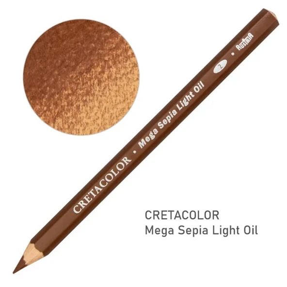Cretacolor Mega Sepia Oil Pencil Light Yağlı Çizim Kalemi 463 48 ürün görseli 1