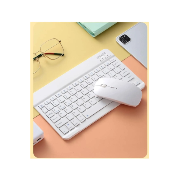 Ultra İnce Taşınabilir Kablosuz Bluetooth Klavye Mouse Seti - Resim 5