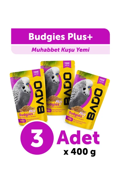 Bado Muhabbet Kuş Yemi Vitaminli 400GR 3Lü ürün görseli 1