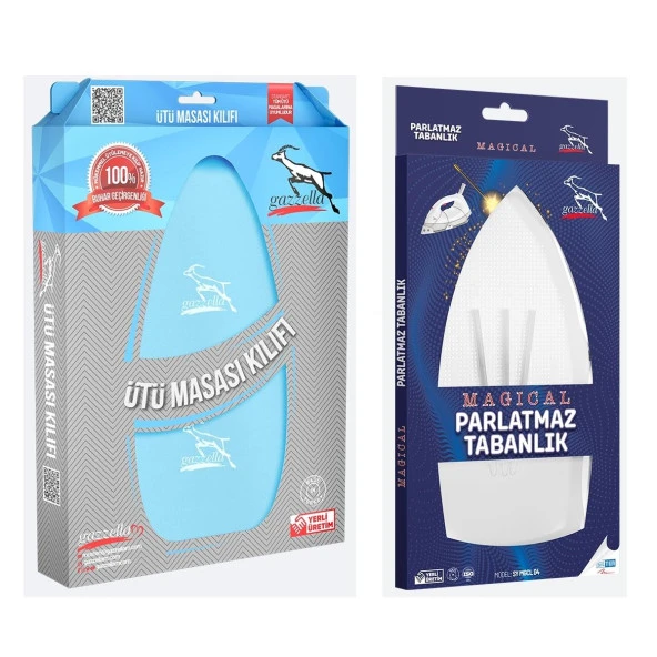Gazella Ütü Altlığı + Ütü Masası Kılıfı Bezi 50 x 135 cm Mavi ürün görseli 1