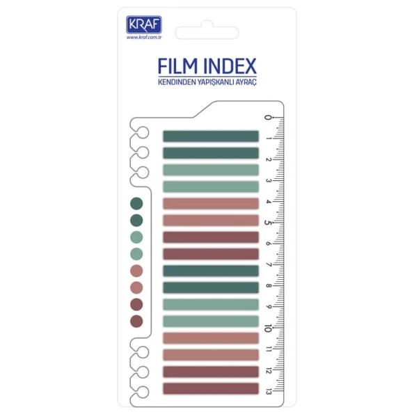Kraf Index Film (PP) 16x20 yp 6x45 mm Cetvelli Morandi Color 16645-2 ürün görseli 1