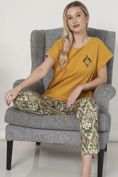 Pijadore 1636 Kadın Kısa Kollu Pijama Takımı ürün görseli 1