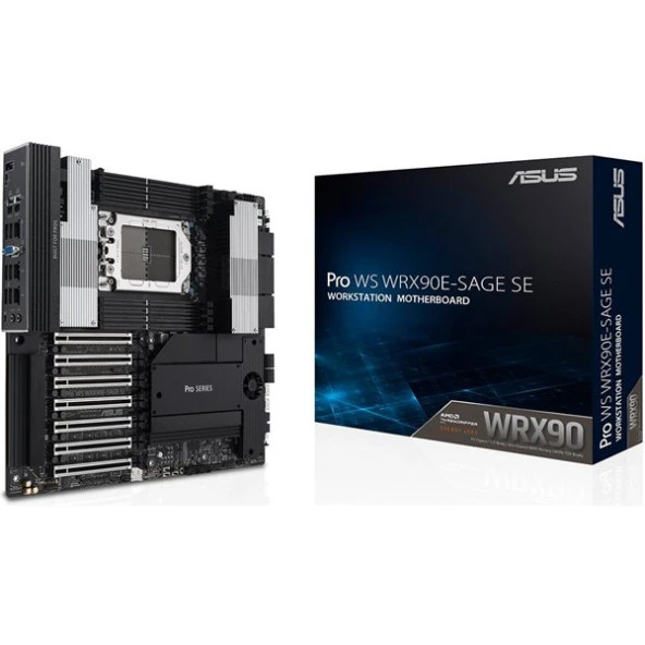 ASUS Pro WS WRX90E-SAGE SE DDR5 ECC WRX90 sTR5 (Threadripper™ PRO 7000 WX İşlemcilerle Uyumlu) ürün görseli 1