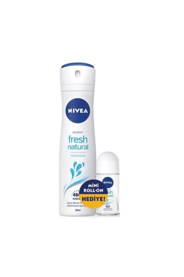 Nivea Deodorant Sprey 150 Ml Fresh Naturel Kadın+ Roll-on 25 Ml Fresh Naturel ürün görseli 1