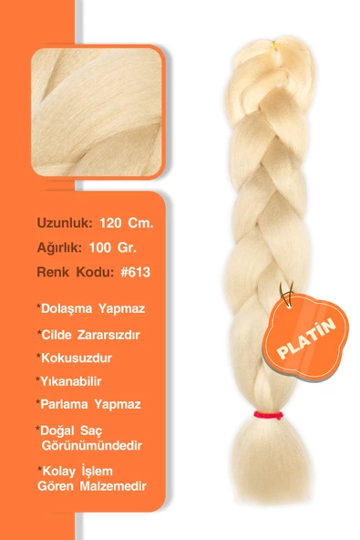 Afrika Zenci Örgüsü Rasta Ve Box Braid için Sentetik Saç - Platin ürün görseli 1