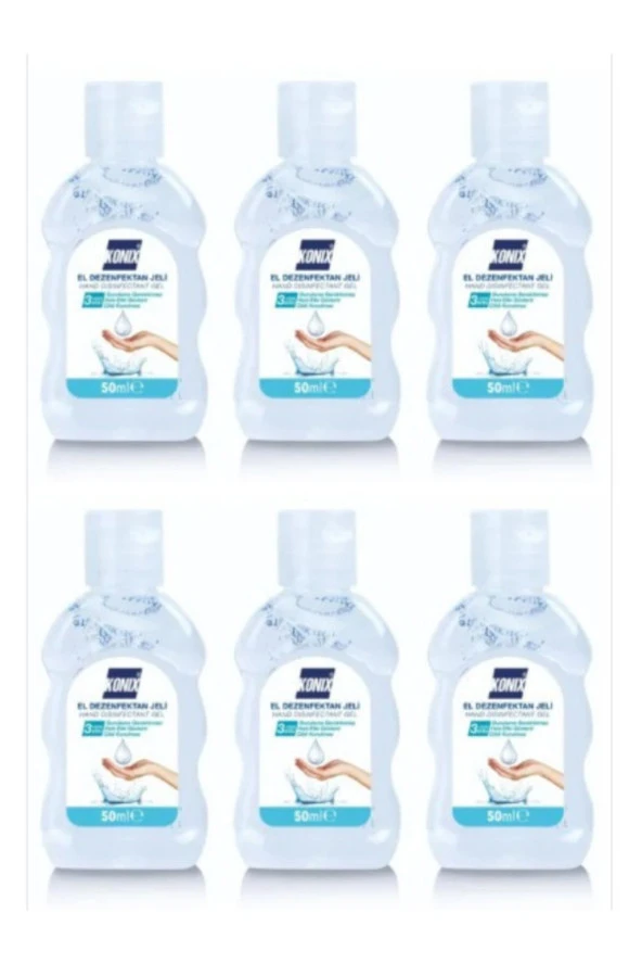 El Dezenfektan Jeli 50 ml 6 Adet ürün görseli 1