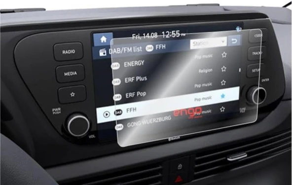 Hyundai Bayon 2021-2023 8 Inç Navigasyon Uyumlu 9H Nano Ekran Koruyucu ürün görseli 1