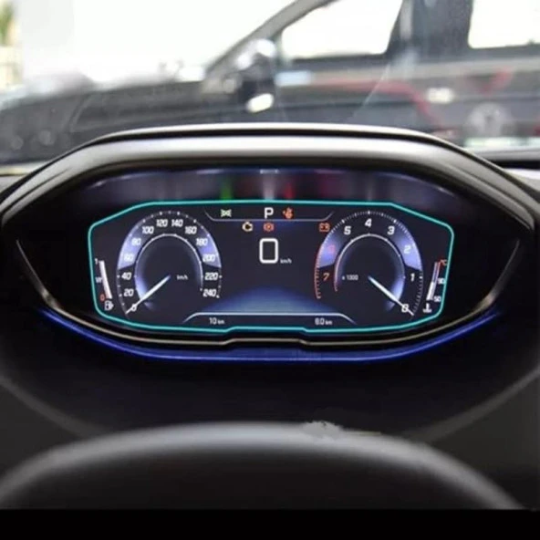 Peugeot 3008-5008 GT Line 2016-2023 12,3 inç Dijital Gösterge Uyumlu 9H Nano Ekran Koruyucu ürün görseli 1
