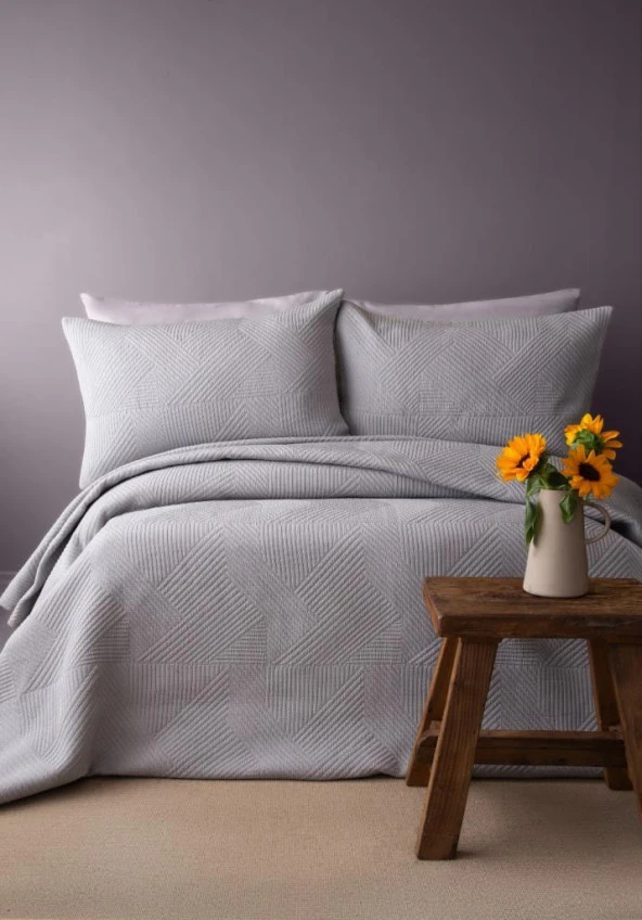 APRİCİTAS HOME YATAK ÖRTÜSÜ SET SAVOY GRİ TEK KİŞİLİK ürün görseli 1