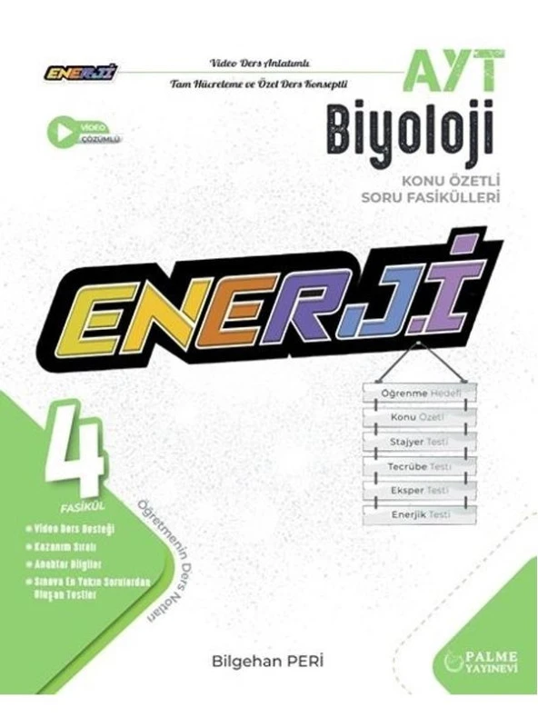PALME YKS AYT ENERJİ BİYOLOJİ KONU ÖZETLİ SORU FASİKÜLLERİ *YENİ* ürün görseli 1