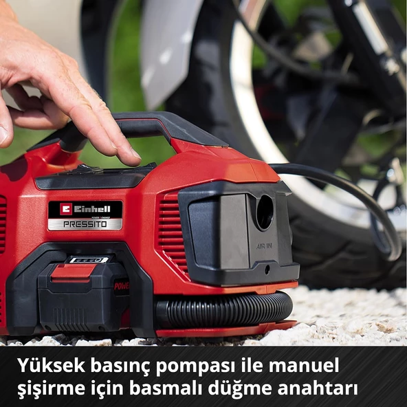 Einhell PRESSITO 18/21 - Solo, Akülü Kompresör - 4020467 - Resim 2