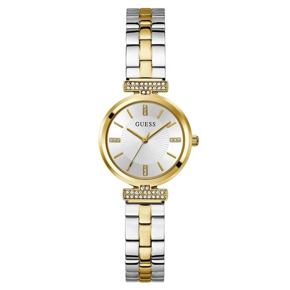 GUESS GUGW0762L5 ALTIN KAPLAMA TAŞLI KADIN KOL SAATİ ürün görseli 1