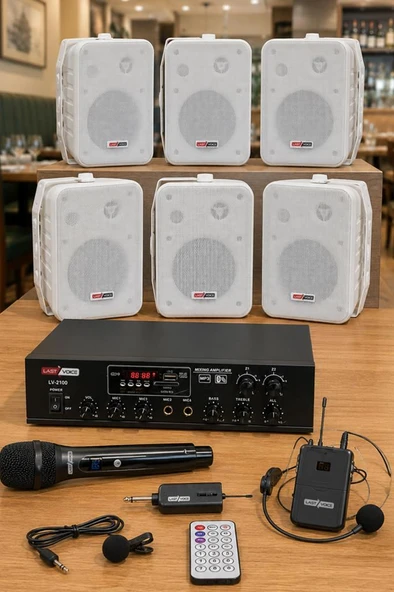 Lastvoice Soft Plus Paket-4 Hoparlör ve Anfi Mağaza Ses Sistemi ürün görseli 1