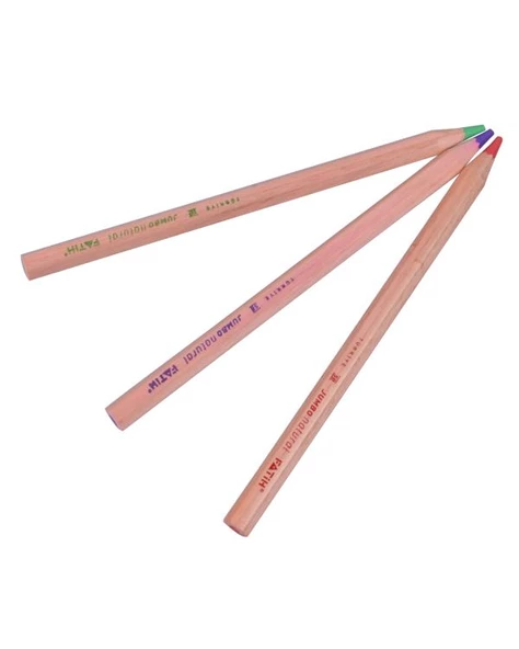 Fatih Natural Ahşap Jumbo Kuru Boya Seti 12li - Resim 2