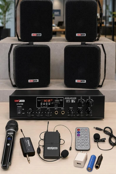Lastvoice Soft Black Plus Paket-3 Hoparlör ve Anfi Mağaza Ses Sistemi ürün görseli 1