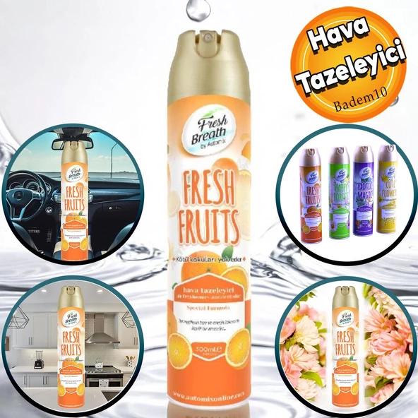 Automix Araba Araç Otomobil Oto Ev Oda Ofis Otel Koku Parfüm Sprey Passion Temiz Hava Kokusu 300 ML ürün görseli 1
