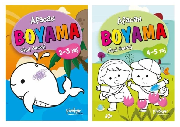 Okul Öncesi Afacan Boyama Seti 2 Kitap (2-3-4-5 Yaş) ürün görseli 1