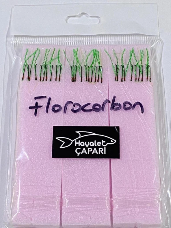 Florocarbon Arnavut Çaparisi 12 No 3lü Paket 0.12/0.24 Yeşil ürün görseli 1