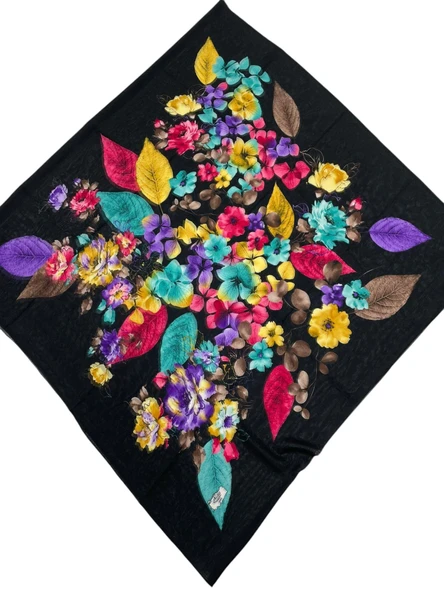 DESENLİ OYALIK 100 CM SİYAH MOR (B2M1) ürün görseli 1