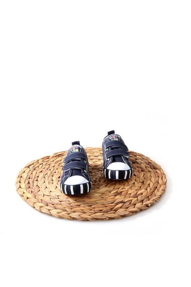 Papuçcity 02849 Unisex Çocuk Renkli Keten Konvers Ayakkabı ürün görseli 1
