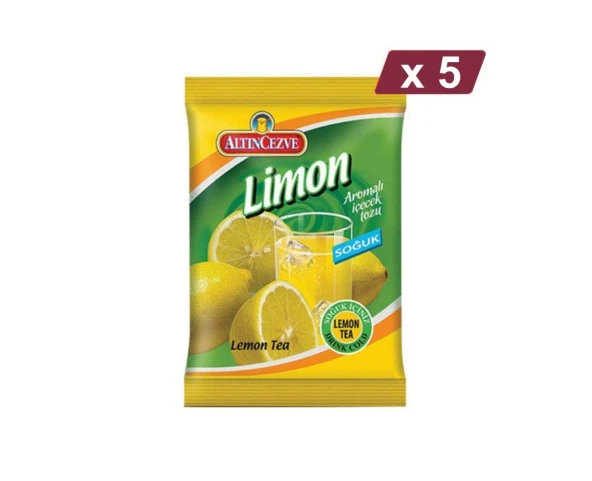Altıncezve Limon Aromalı İçecek Tozu - Soğuk 450 G - 5Lİ PAKET ürün görseli 1