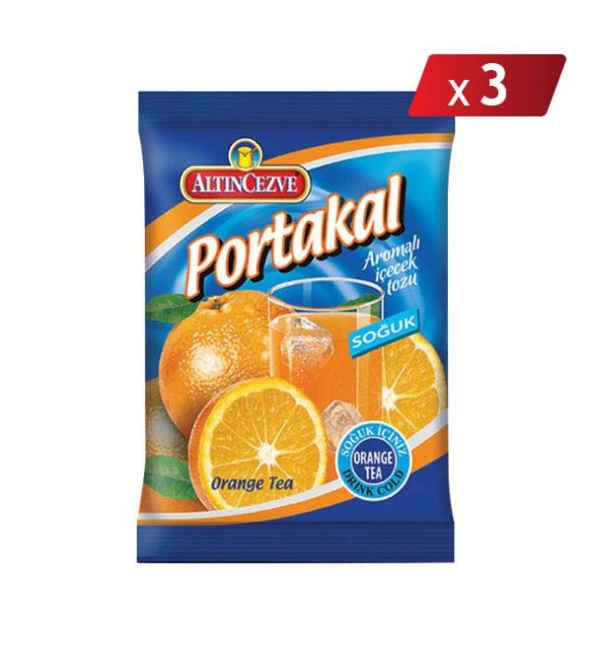 Altıncezve Portakal Aromalı İçecek Tozu - Soğuk 450 G - 3LÜ PAKET ürün görseli 1