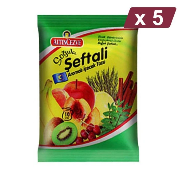 Altıncezve Şeftali Aromalı Toz İçecek 450 G - Soğuk - 5Lİ PAKET ürün görseli 1