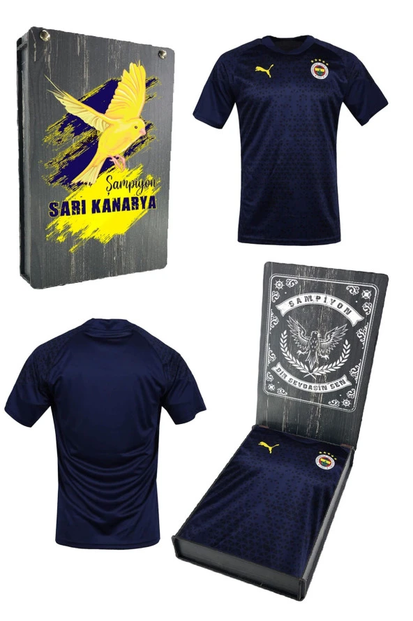 Fenerbahçe Orijinal A Takım Futbolcu Lacivert Antrenman Çocuk T-Shirt Ahşap Kutulu ürün görseli 1