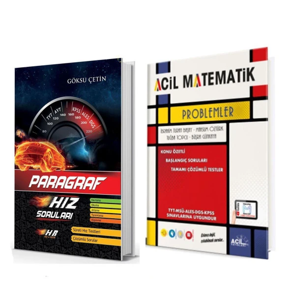 Hız ve Renk Paragraf ve Acil Yayınları Problemler Soru Bankası 2 Kitap Set ürün görseli 1