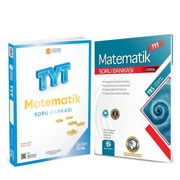 Üç Dört Beş TYT Matematik ve Bilgi Sarmal TYT Matematik Soru Bankası 2 Kitap Set ürün görseli 1