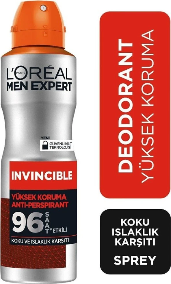 L'oréal Paris Men Expertt Invincible Anti-Perspirant Deodorant 150 ml ürün görseli 1