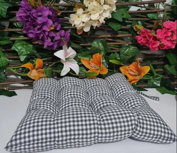 Perlina Home Ekose Sandalye Minderi Modelleri ürün görseli 1
